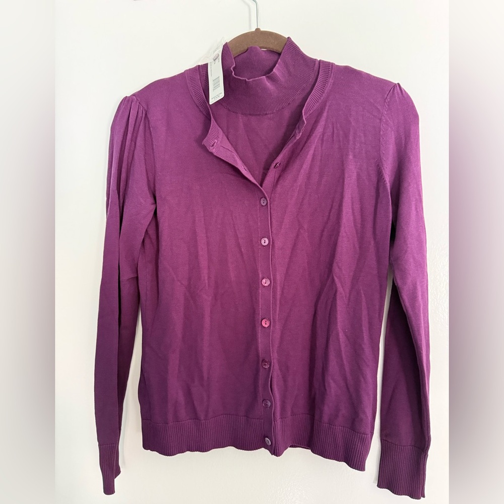 August Silk Purple Women's Cardigan Sweater